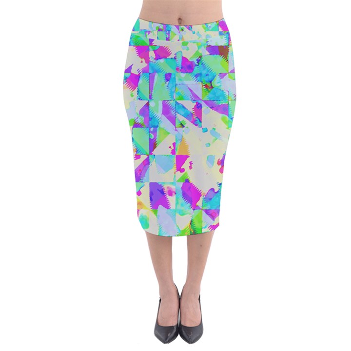 Watercolors spots                                                            Velvet Pencil Skirt