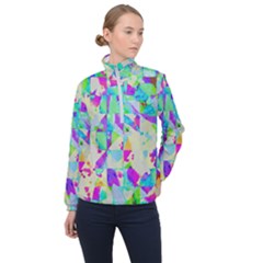 Watercolors Spots                                                          Women Half Zip Windbreaker by LalyLauraFLM