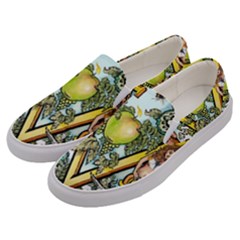 The Illustrated Alphabet - M - By Larenard Men s Canvas Slip Ons by LaRenard