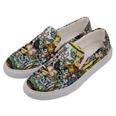 The Illustrated Alphabet - E - By Larenard Men s Canvas Slip Ons by LaRenard