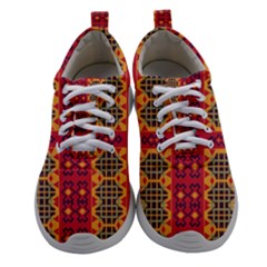 Shapes In Retro Colors2                                                        Women Athletic Shoes by LalyLauraFLM