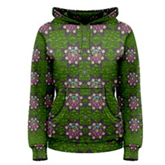 Star Over The Healthy Sacred Nature Ornate And Green Women s Pullover Hoodie by pepitasart