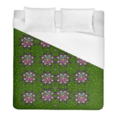 Star Over The Healthy Sacred Nature Ornate And Green Duvet Cover (full/ Double Size) by pepitasart