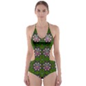 Star Over The Healthy Sacred Nature Ornate And Green Cut-Out One Piece Swimsuit View1