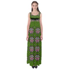 Star Over The Healthy Sacred Nature Ornate And Green Empire Waist Maxi Dress by pepitasart