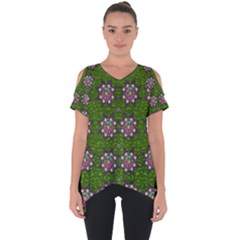 Star Over The Healthy Sacred Nature Ornate And Green Cut Out Side Drop Tee by pepitasart