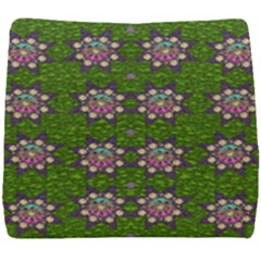 Star Over The Healthy Sacred Nature Ornate And Green Seat Cushion by pepitasart