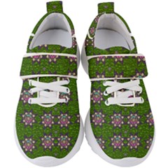 Star Over The Healthy Sacred Nature Ornate And Green Kids  Velcro Strap Shoes by pepitasart