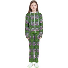 Star Over The Healthy Sacred Nature Ornate And Green Kids  Tracksuit by pepitasart