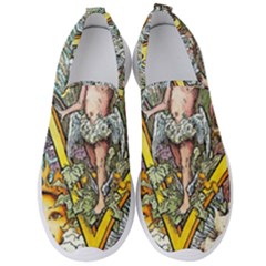 The Illustrated Alphabet - V - By Larenard Men s Slip On Sneakers by LaRenard