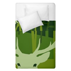 Forest Deer Tree Green Nature Duvet Cover Double Side (single Size)