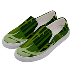 Forest Deer Tree Green Nature Men s Canvas Slip Ons