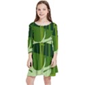 Forest Deer Tree Green Nature Kids  Quarter Sleeve Skater Dress View1