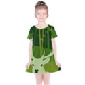 Forest Deer Tree Green Nature Kids  Simple Cotton Dress View1