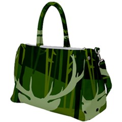 Forest Deer Tree Green Nature Duffel Travel Bag