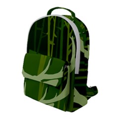 Forest Deer Tree Green Nature Flap Pocket Backpack (large)