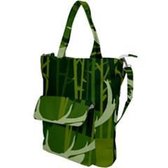 Forest Deer Tree Green Nature Shoulder Tote Bag