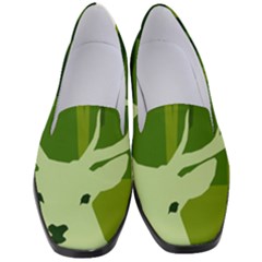 Forest Deer Tree Green Nature Women s Classic Loafer Heels by HermanTelo