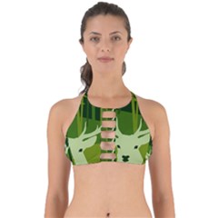 Forest Deer Tree Green Nature Perfectly Cut Out Bikini Top by HermanTelo