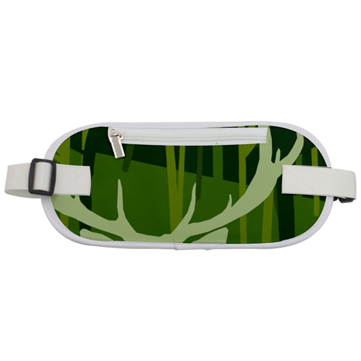 Forest Deer Tree Green Nature Rounded Waist Pouch