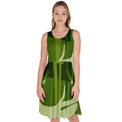 Forest Deer Tree Green Nature Knee Length Skater Dress With Pockets by HermanTelo