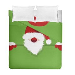 Santa Claus Hat Christmas Duvet Cover Double Side (full/ Double Size) by Mariart