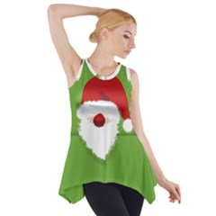 Santa Claus Hat Christmas Side Drop Tank Tunic by Mariart