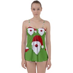 Santa Claus Hat Christmas Babydoll Tankini Set by Mariart