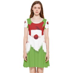 Santa Claus Hat Christmas Inside Out Cap Sleeve Dress by Mariart