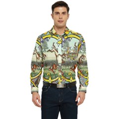 The Illustrated Alphabet - Q - By Larenard Men s Long Sleeve Pocket Shirt 