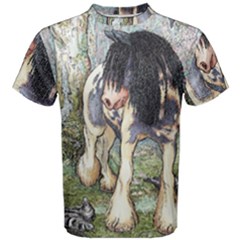 Foal At Pearl Wood - By Larenard Men s Cotton Tee by LaRenard