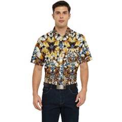 Butterfly Blaster - By Larenard Men s Short Sleeve Pocket Shirt  by LaRenard