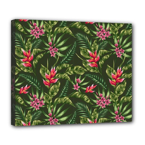 Tropical Flowers Deluxe Canvas 24  X 20  (stretched) by goljakoff