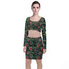 Tropical Flowers Top And Skirt Sets by goljakoff