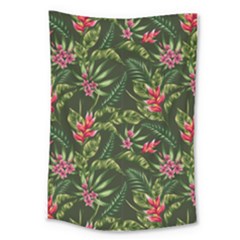 Tropical Flowers Large Tapestry by goljakoff