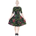 Tropical flowers Quarter Sleeve A-Line Dress View2