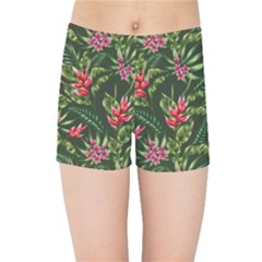 Tropical Flowers Kids  Sports Shorts by goljakoff