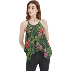 Tropical Flowers Flowy Camisole Tank Top