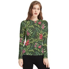 Tropical Flowers Women s Long Sleeve Rash Guard by goljakoff