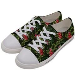 Tropical Flowers Women s Low Top Canvas Sneakers by goljakoff