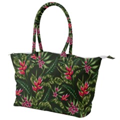 Tropical Flowers Canvas Shoulder Bag by goljakoff