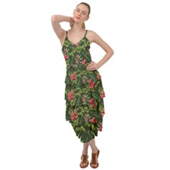 Tropical Flowers Layered Bottom Dress by goljakoff