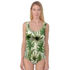 Green Leaves Princess Tank Leotard  by goljakoff