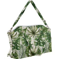 Green Leaves Canvas Crossbody Bag by goljakoff