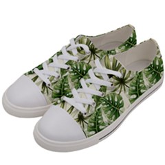 Green Leaves Women s Low Top Canvas Sneakers by goljakoff