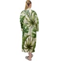 Green leaves Maxi Velour Kimono View2