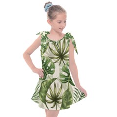 Green Leaves Kids  Tie Up Tunic Dress by goljakoff