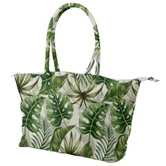 Green Leaves Canvas Shoulder Bag by goljakoff