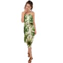 Green leaves Waist Tie Cover Up Chiffon Dress View1