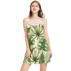 Green Leaves Summer Frill Dress by goljakoff